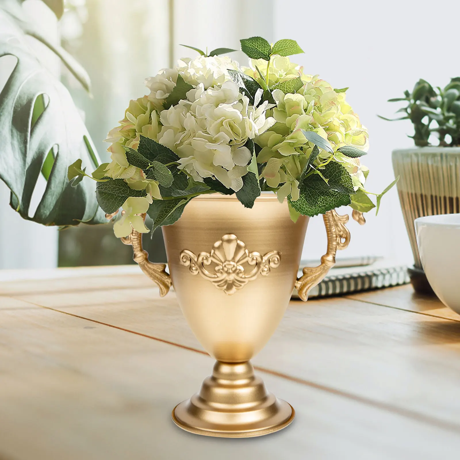 

Винтажная ваза-цветочница из железа в ретро-стиле для свадебного стола, настольный декор, украшение для дома