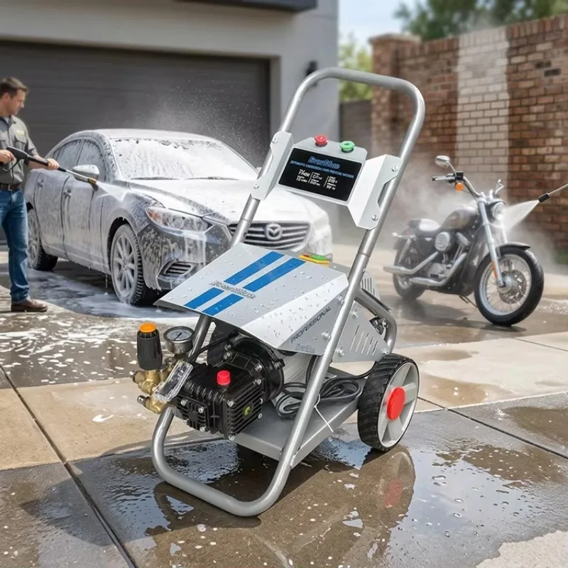 Professional High Pressure Washer Industrial Car Cleaning Machine With Long Hose For Car Detailing Shop
