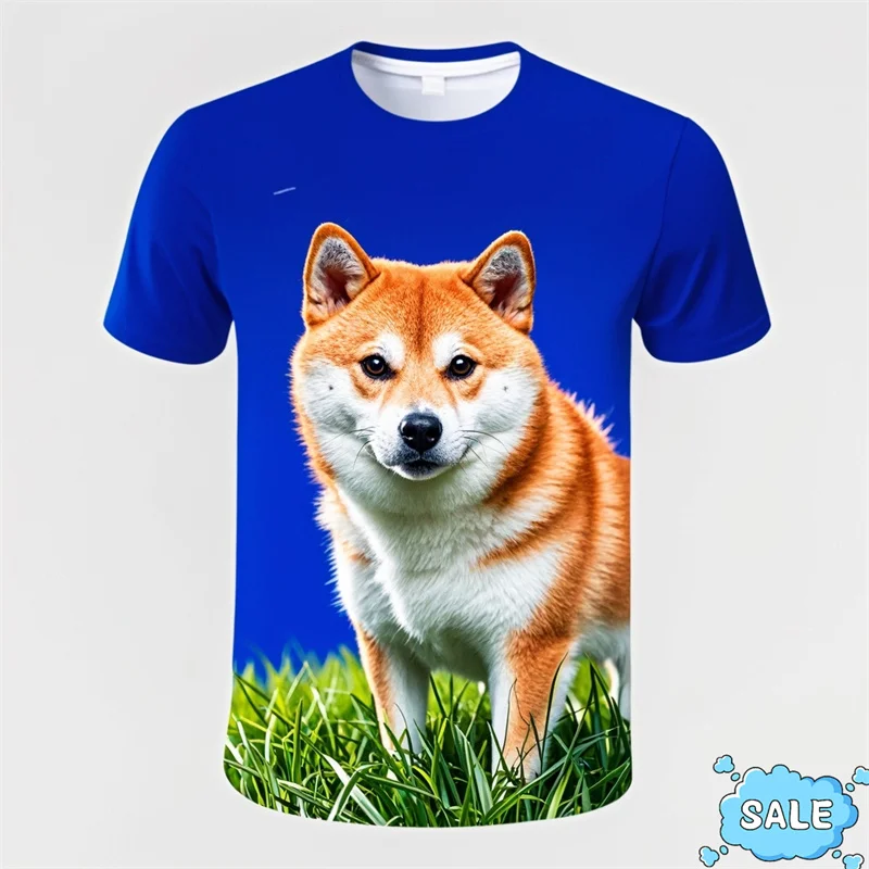 New Harajuku 3D Cute Doge Cheems Printed T Shirt Shiba Inu Graphic Tee Shirts Unisex Funny Streetwear T-shirts Mens Clothing Top