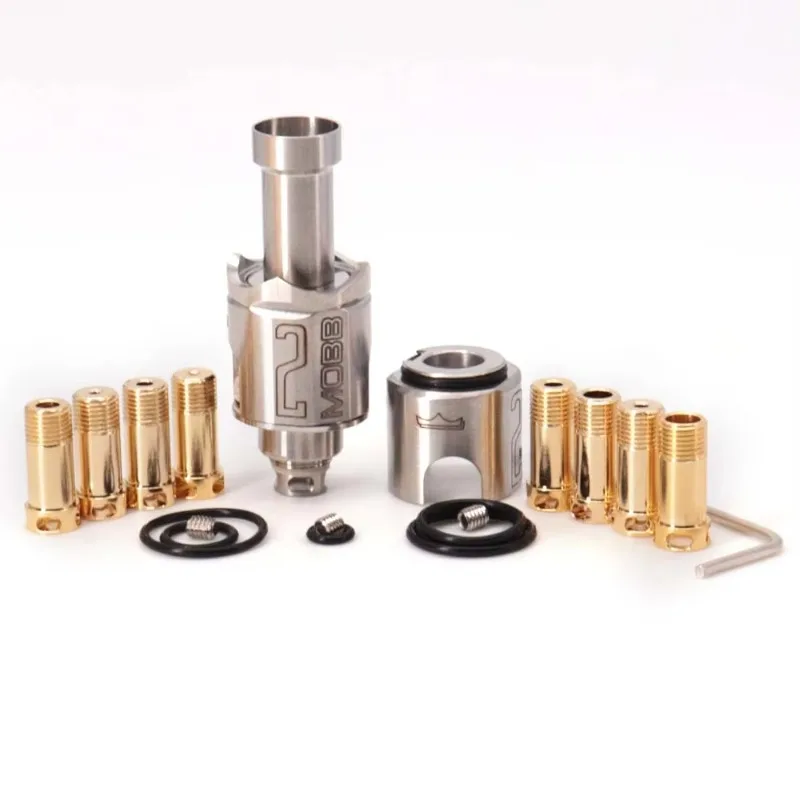 Tanque de puente MOBB V2 RBA para BB Mod, caja de palanquilla, tanque Boro con pines de aire de 1mm, 1,2mm, 1,5mm, 1,8mm, 2mm, 2,5mm, 3mm Vs Atom Biohazard Rba