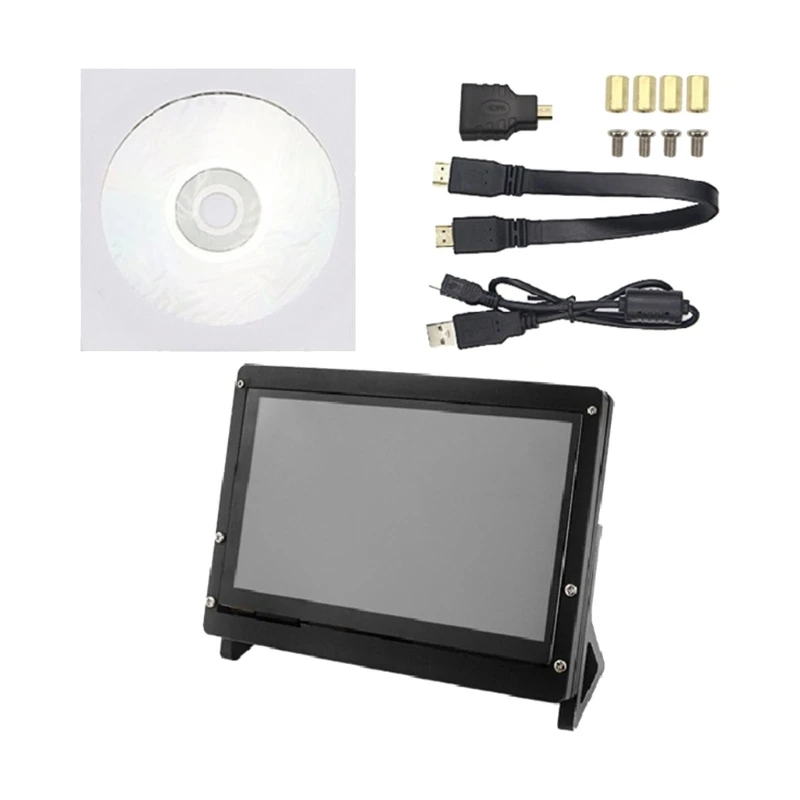 7Inch LCD Display Screen With 5Point Touching, 1024x600 IPS Screen 4B/3B+ And Other Small Computers