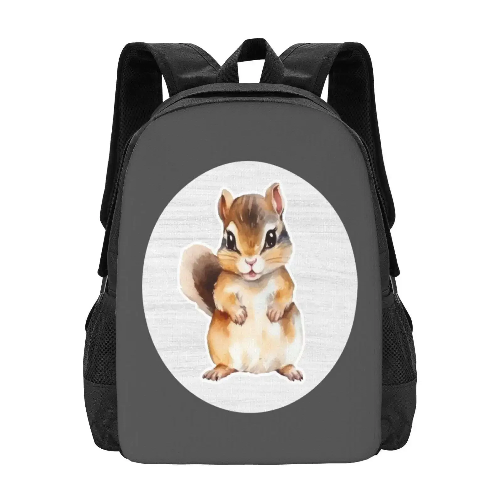 

Cute Squirrel Watercolor Drawing Hot Sale Schoolbag Backpack Fashion Bags Squirrels Sweet Adorable Animal Rodent Cute