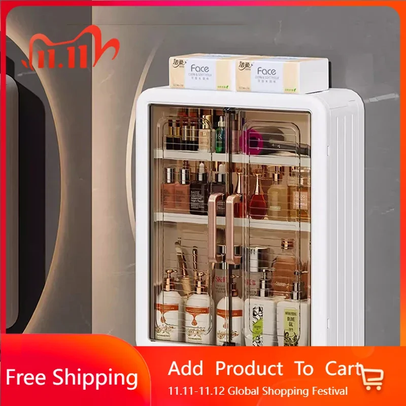 

Office Bathroom Cabinet Over Toilet Wall Mounted Adjustable Shelves Waterproof Storage Living Room Lazy Schrank Home Furniture