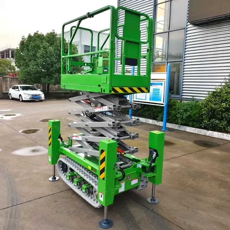 wmwmnu for Crawler Lifting Height Hydraulic Scissor Lift 6M-14M Scissor Lift for Uneven Ground Operations