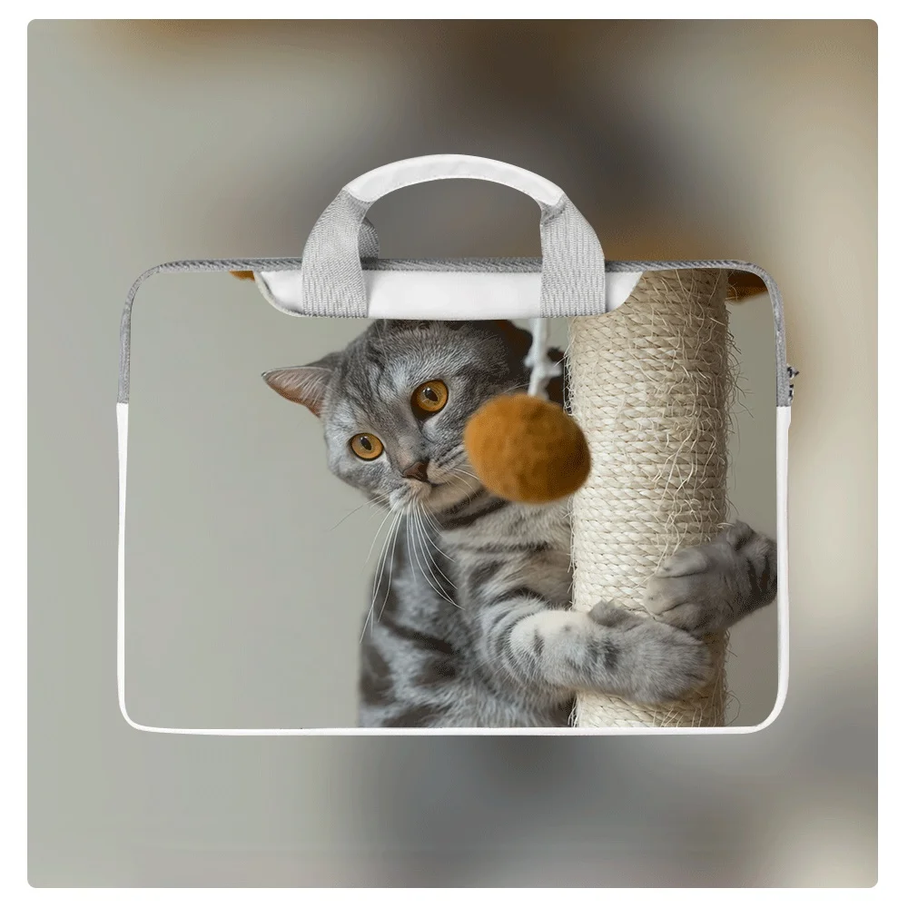 

Сумка для ноутбука с милым принтом котенка, портативная, 13, 14, 15, 16 дюймов, защитный чехол для ноутбука, сумка для хранения планшета, iPad, обучающего устройства, подарок