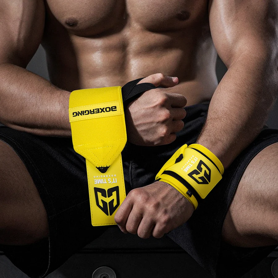 Fitness Wristband Professional Bench Press Deadlift Weightlifting to Prevent Sprains Wrist Bandage Pressurized Sports Protection