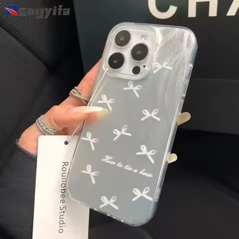 For Samsung Galaxy A04E M04 F04 M13 A12 M12 F12 A04s A14 A15 A16 A20s A21s A22 Phone Case White Bow Bling Shockproof Soft Cover