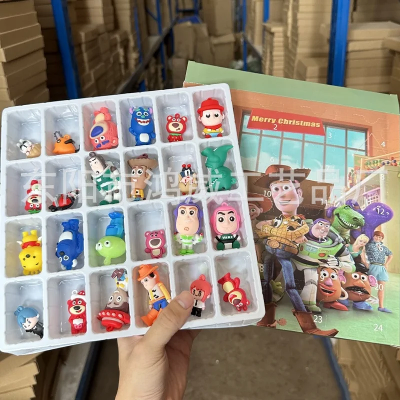 2024 Disney Advent takvim noel Anime heykelcik cadılar bayramı oyuncaklar sürpriz tahmin modeli noel geri sayım dekorasyon hediyeler sıcak