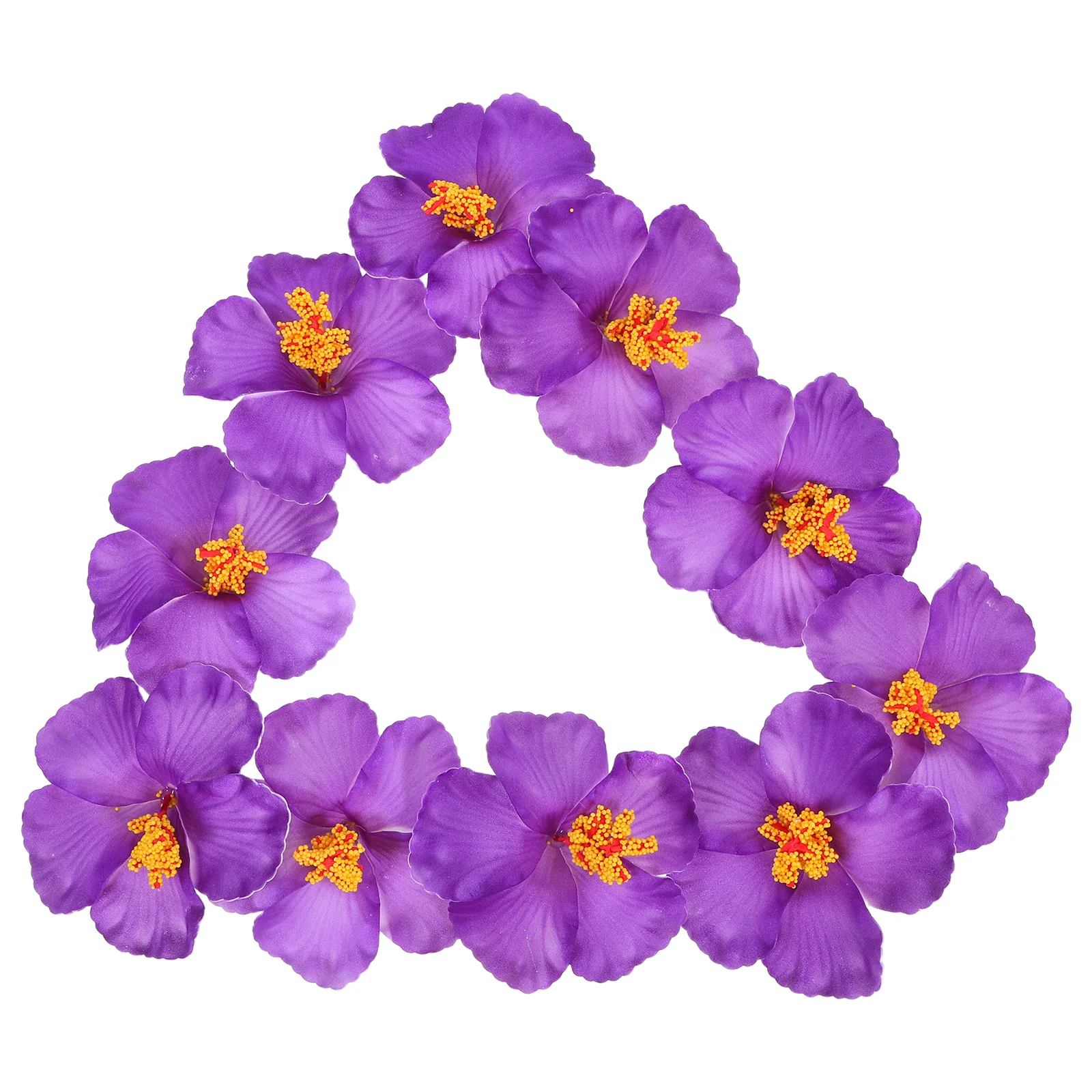 

10Pcs Fake Hibiscus Flowers Hawaiian Style Artificial Hibiscus Flowers for Tropical Party Wedding Decoration Summer Events