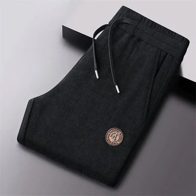 

Мужские осенне-зимние свободные вельветовые спортивные штаны с манжетами, повседневная рабочая одежда в американском стиле, молодежные длинные брюки