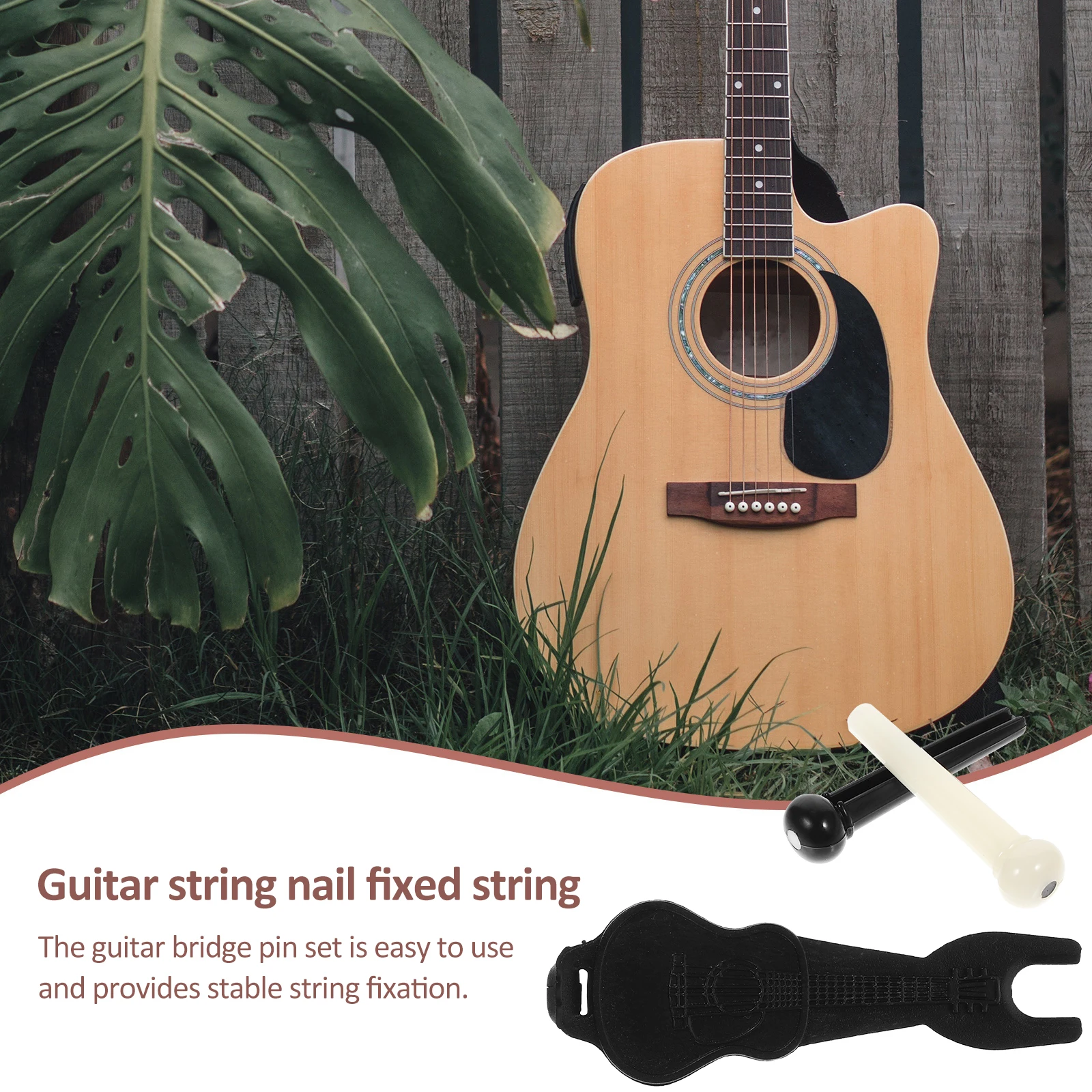 

Guitar String Set Tuning Pegs Bridge Pins Bulk Component Acoustic Parts Plastic