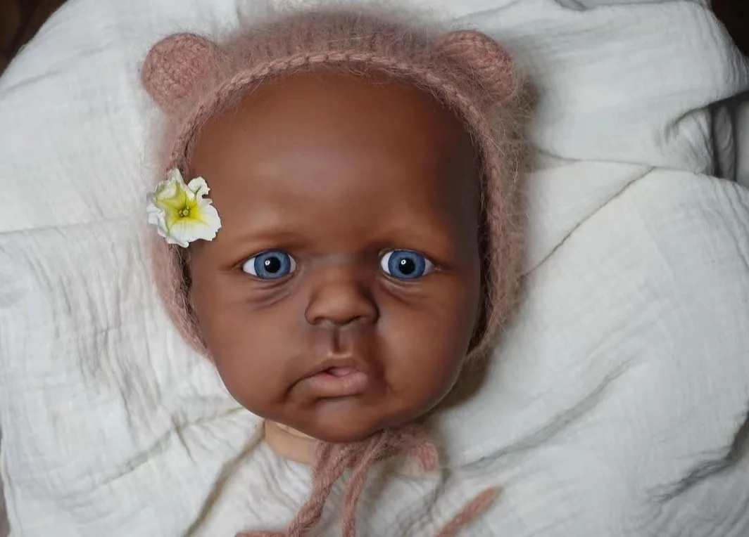 FBBD customized Limited Supply25inch Reborn Baby Sandie Dark Skin Already Finished Doll Christmas Gift