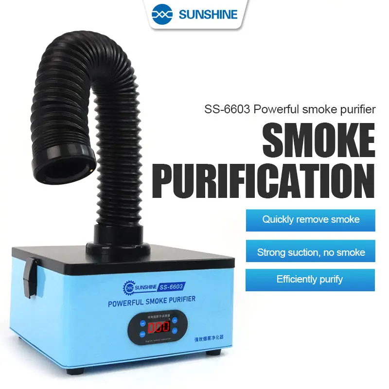 Sunshine SS-6603 Powerful Smoke Purifier Suitable for Manual Soldering Laser Marking High Frequency Instant Suction Smoker