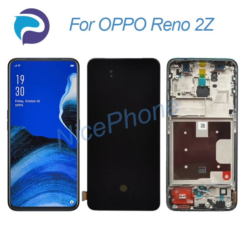 For OPPO Reno 2Z LCD Screen + Touch Digitizer Display PCKM70, PCKT00, PCKM00, CPH1945, CPH1951, PCKM80 Reno 2Z LCD Screen