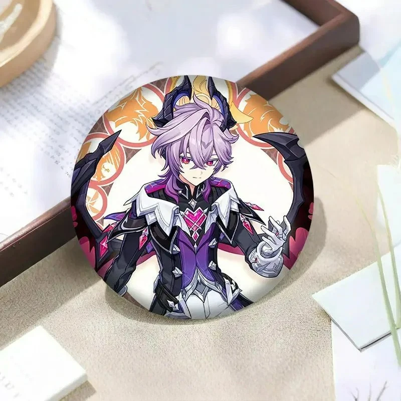 Jogo genshin impacto durin anime cosplay fluindo areia mahjong emblema acrílico tijolo mascote estudante acessório fãs presente