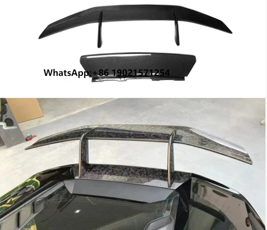 

For Lamborghini LP610 Carbon Fiber Rear Wing Fixed Spoiler 6V Condition External Car Light Accessories New Condition