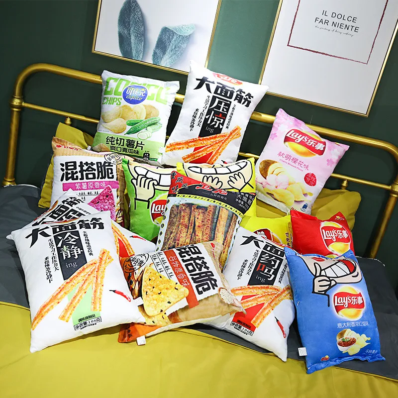 Almohada de Peluche de Patatas Fritas de Simulación de 40cm/45cm, Juguete Suave de Dibujos Animados, Muñeco Relleno de Comida Rápida Picante, Cojín de Snack, Decoración del Hogar