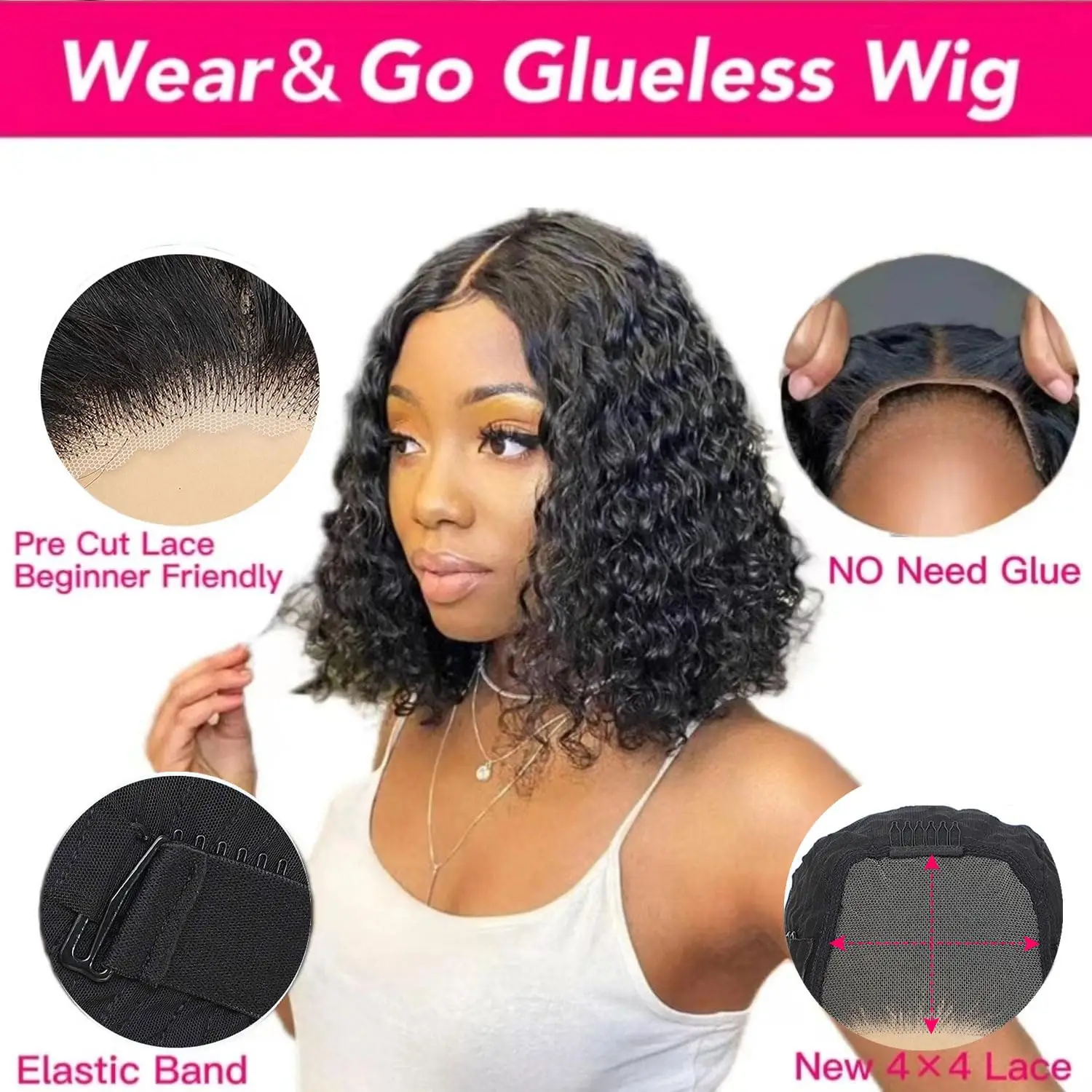 قصيرة بوب غلويليس موجة عميقة خصلات الشعر المستعار الإنسان 100% شعر بشري حقيقي 5x5 الدانتيل شعر مستعار أمامي 180 الكثافة قبل قطعها خصلات الشعر المستعار البرازيلي