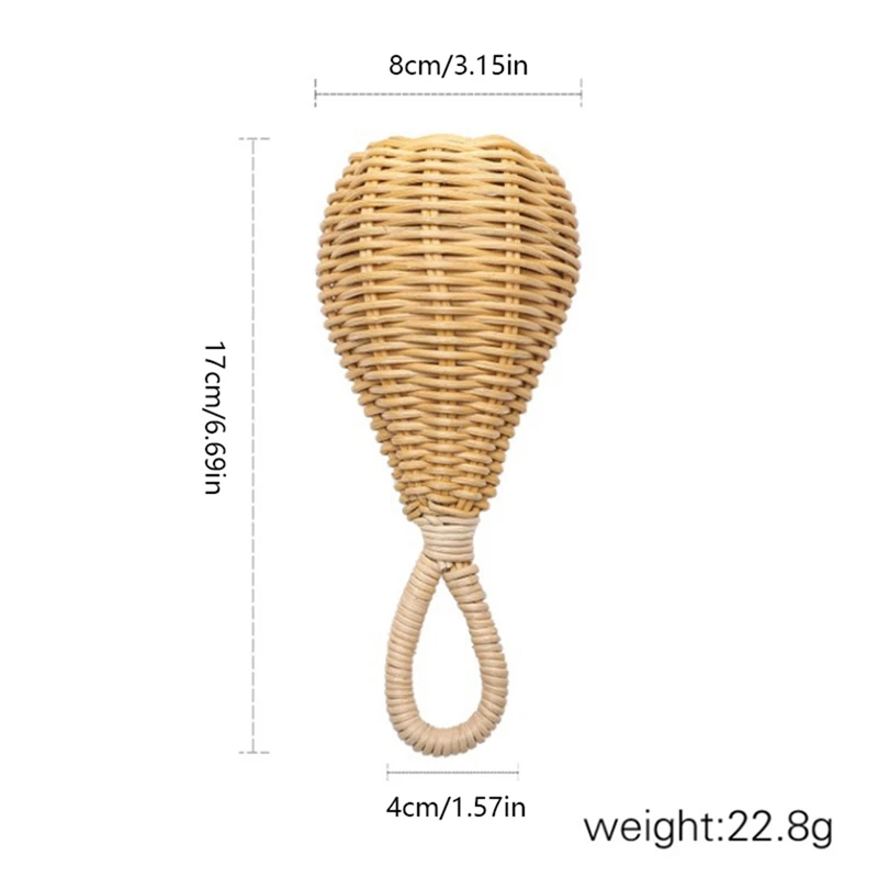 어린이 유아용 핸드메이드 등나무 핸드벨, 교육용 장난감 핸드벨, 모바일 핸드 벨, 유아 감각 장난감, 아기 액세서리