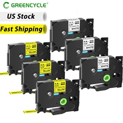 GREENCYCLE 1Pcs 6/9/12mm Heat Shrink Tube Tape Compatible For Brother HSE-211 221 231 621 For P-Touch Printer Labeling Maker