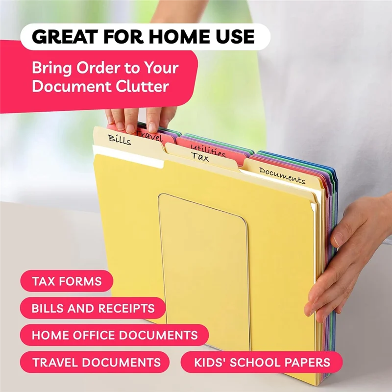 

Practical-30PCS Colored File Folders Colored File Folders Letter Size (8.5 X 11In,1/3 Cut Tabs, 5 Colors)
