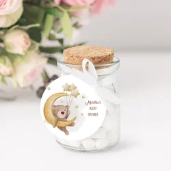 Custom Newborn Baby Shower Label Sticker Personalized Name Date Text Children's Birthday Party Gift Sticker Party Decorations