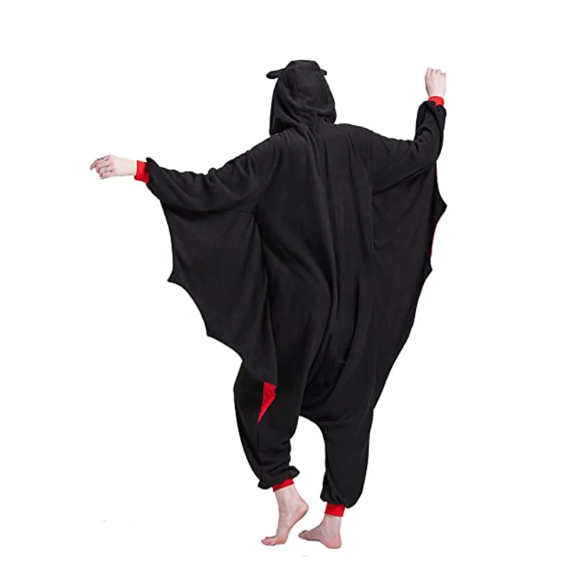 Black Bat Cartoon Pajamas Women Animal Movie Adult Christmas Gift Role Play Men Onesies