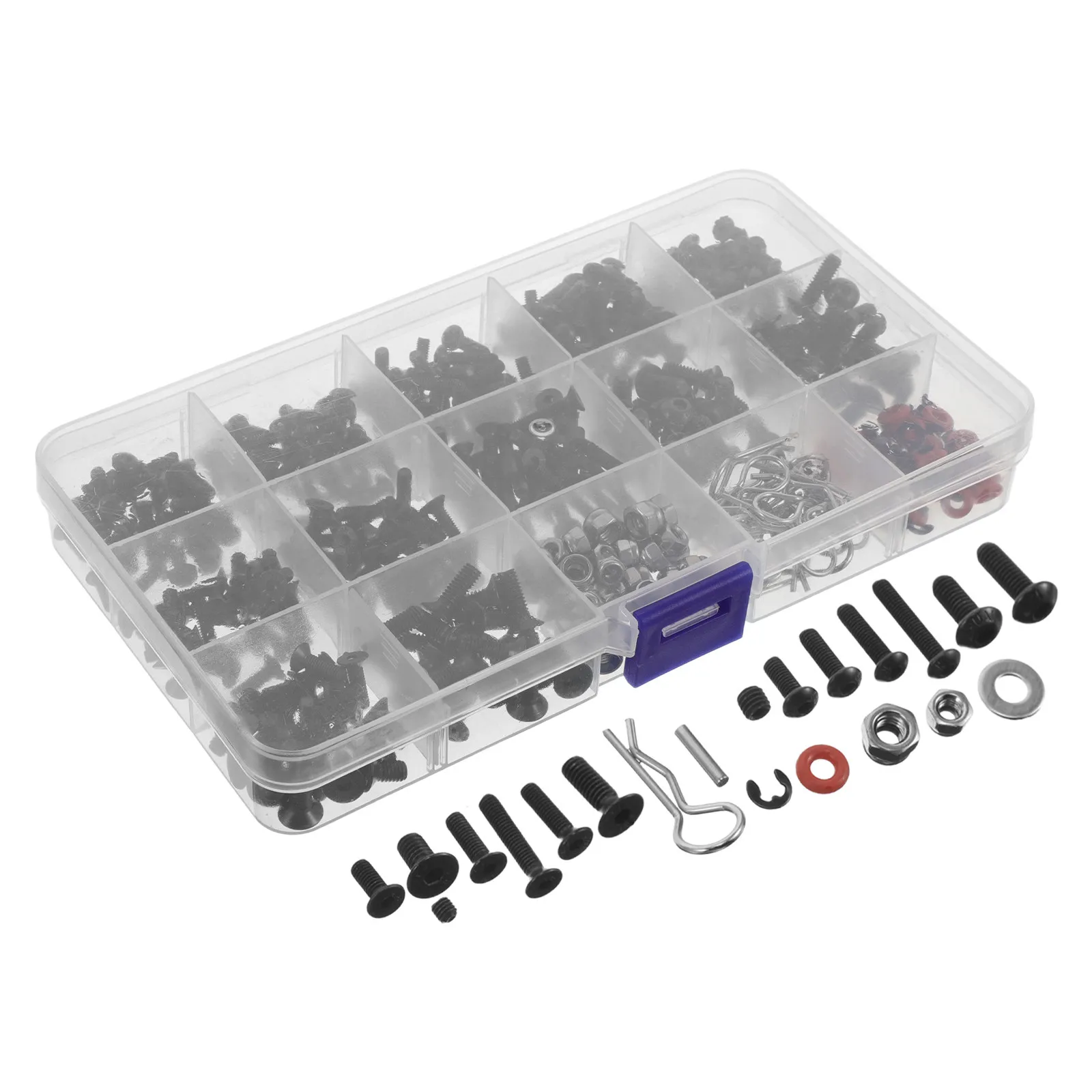 

1Set Rc Car Screw Assortment Kit Repair Tool Box Hardware Fastener Set for Rc Trucks Off-Road Vehicles Electronic Repair Kit