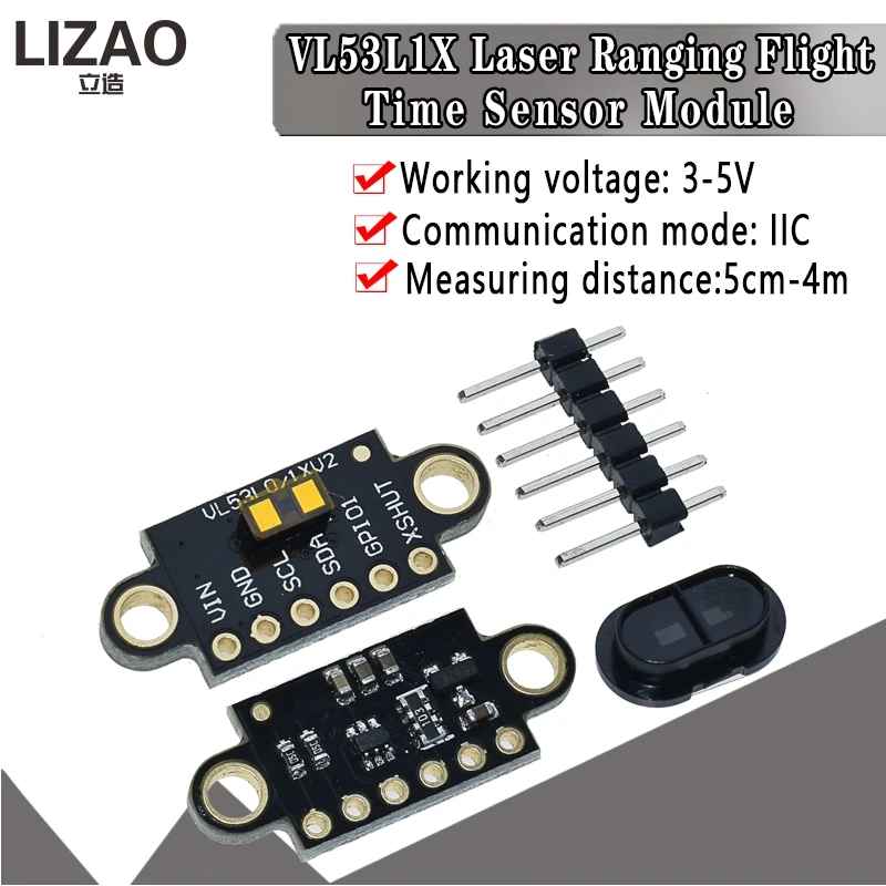 VL53L1X Laser Ranging Flight Time Sensor Module Distance 400cm Measurement Extension Board Module CJMCU-531 VL53L0