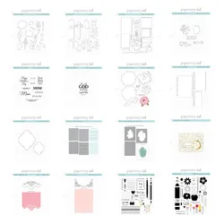 March Bookmarked Elegant Edges Notes Metal Cutting Dies Stamps Stencil Hot Foil DIY Scrapbook Crafts Decoration Greeting Cards
