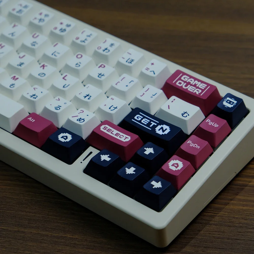 129 Keys/set  Red and White Machine Keycaps Cherry Profile PBT Dye Subb Lightproof Keycap For 61 68 75 84 87 96 98 104 108