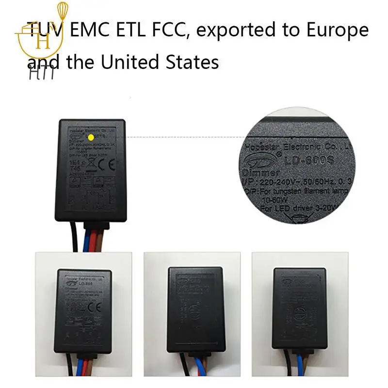 AC 3 Way LD-600S Build-in Finger Touch Dimmer 25~150W For Tungslen Filament Lamp Or 3-25W LED Light Input 220-240V