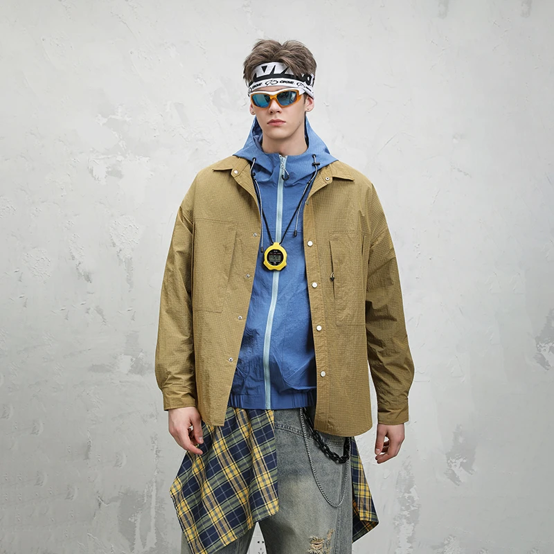 Autumn Outdoor Quick Dry Shirt Men Women Long Sleeve Loose Casual Techwear Cargo Shirt Couple Streetwear Blouses