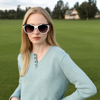 Versatile multicolor sunglasses with metal temple design, personalized style, enhance your temperament.