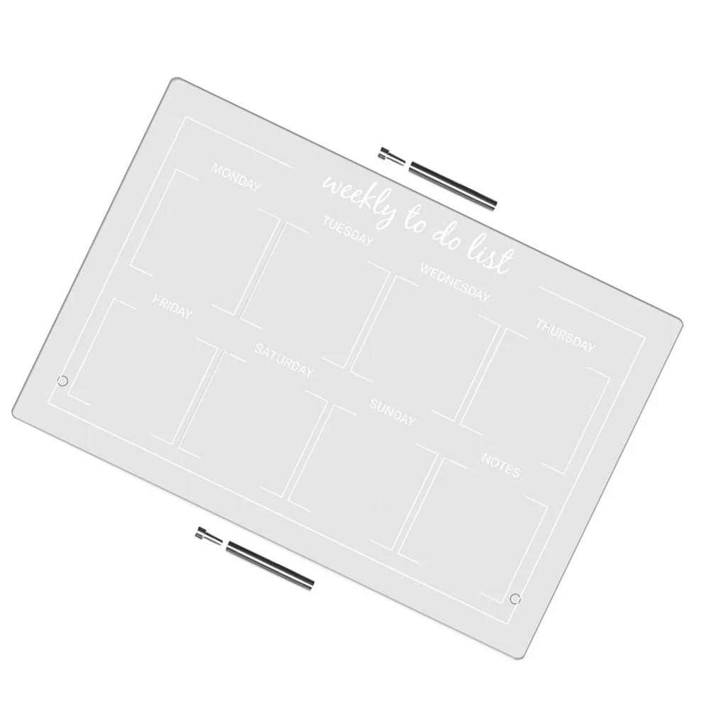 

1 Set Acrylic Dry Erase Smooth Surface Desk Whiteboard For Office Home To Do List Planner Tabletop Message Board Multi-Function