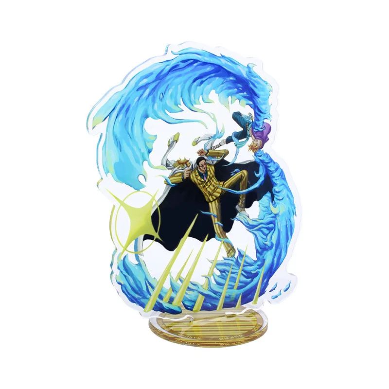 دالي العلامة التجارية الاكريليك الكرتون الحلي عشرة آلاف أجيال من القراصنة لوفي سورون تعيين المرحلة للمعرض.