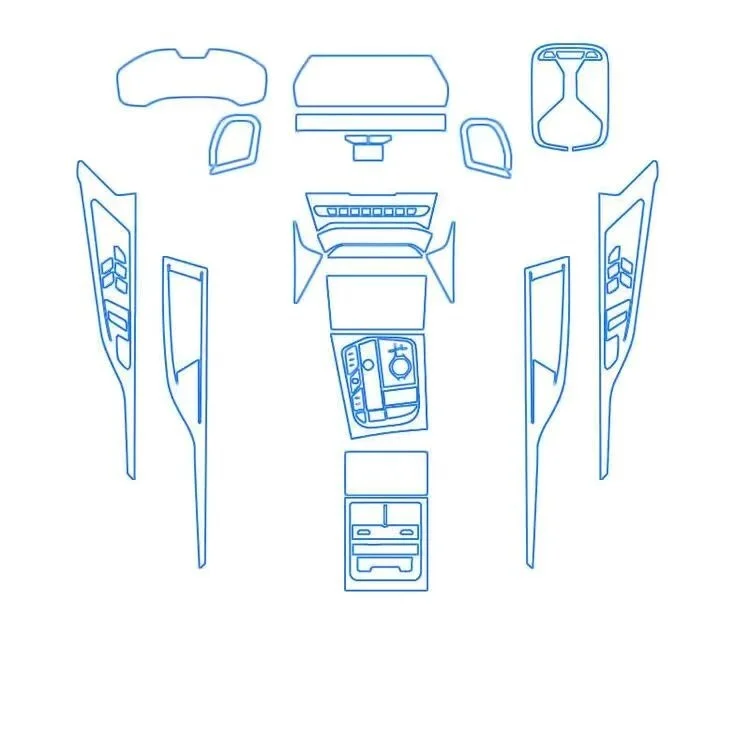 Tpu Transparent Film forBMW 8 Serial 840 840i 2021-2022 Car Interior Stickers Center Console Gear Door Back Air Vent Panel