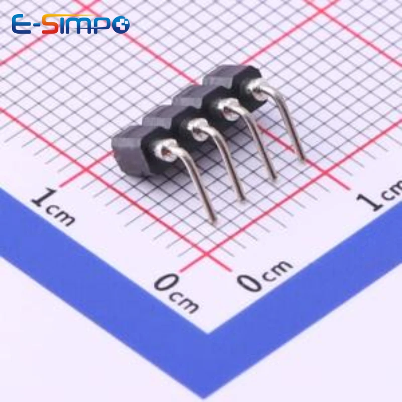 Right Angle 2/3/4/40P 2.54mm Round Hole Single Row RA RGB LED PCB IC Crystal Transistor Female Tin Male Gold Pin Header Socket