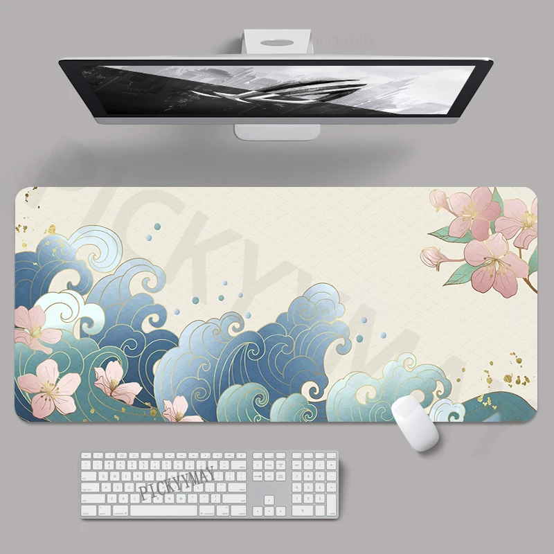 

Chinese Ink And Wash Style Mouse Pads Gaming Mousepad Gamer Mouse Mat Keyboard Mats Desk Pad Mousepads XXL 90x40cm For Computer