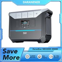 DaranEner NEO2000 Portable Power Station 2073.6Wh LiFePO4 Battery Solar Generator 2000W AC Output 1.8 Hours Full Charge 14 Ports