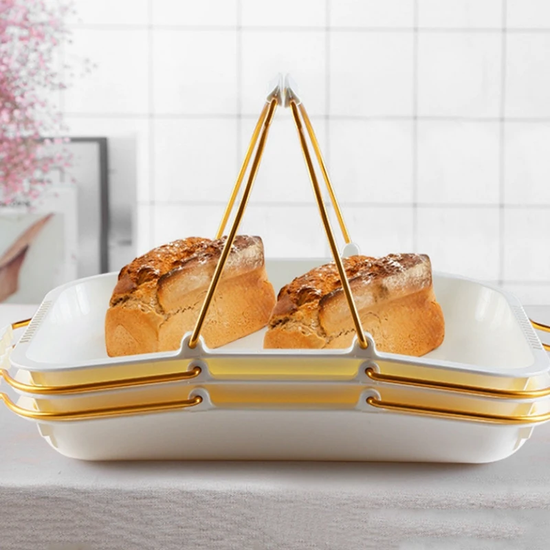 Top-Bread Serving Trays Bakery Bread Tray With Handles Bakery Supplies Bread Container Tray For Bread Shopping