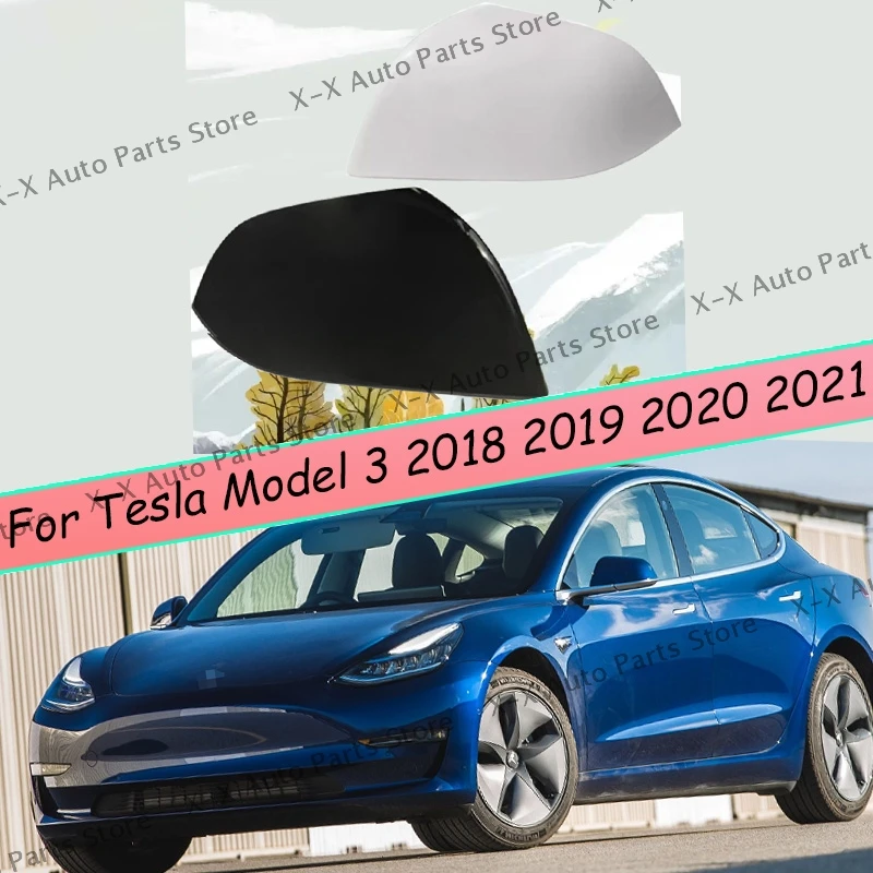 

Auto Door Wing Replace Cap For Tesla Model 3 2018 2019 2020 2021 Side External Rearview Lower Lid Shell Frame Cover Holder
