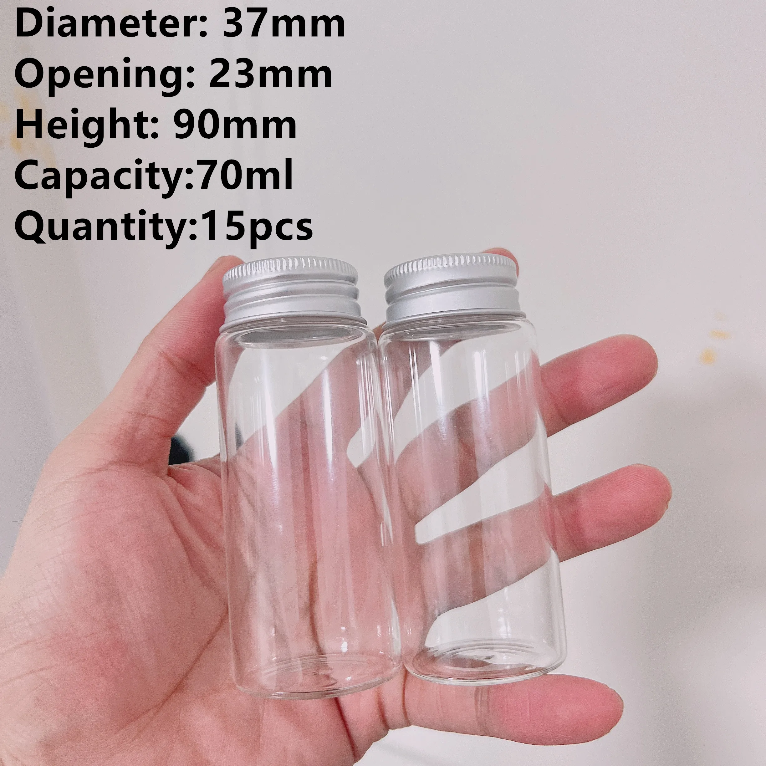 

8 pcs Wishing Glass Jars 70ml Mini Glass bottling bottle Empty Container Small Diy DECORATIVE BOTTLES Sealed Glass Containers