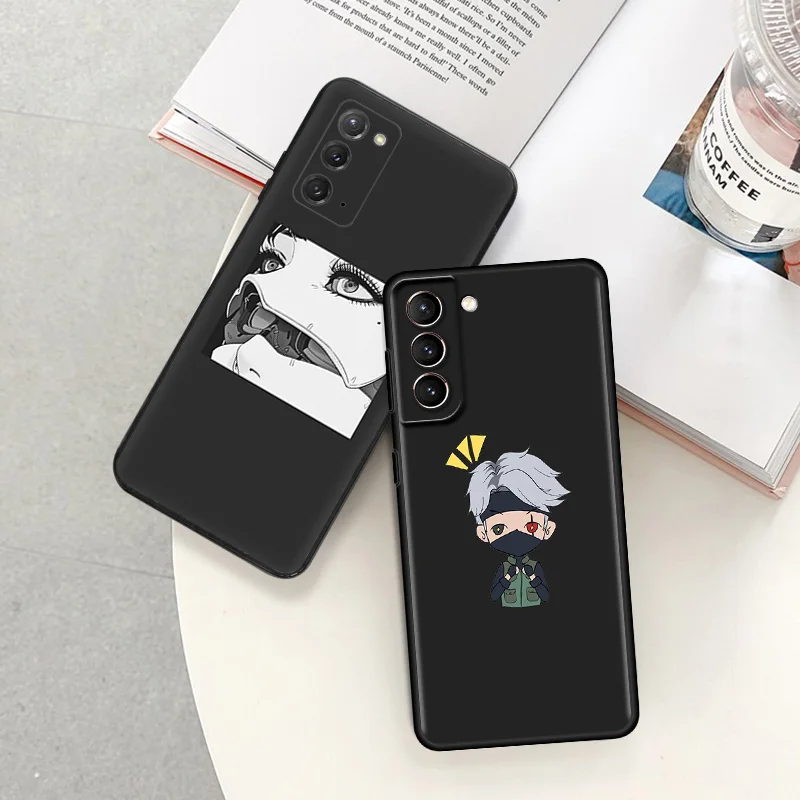 Phone Case for Samsung S24 S20 S21 S22 S10 S23 Ultra FE Plus 5G Anime N-Narutos shuriken Galaxy Note20 Shell Black Cases Cover