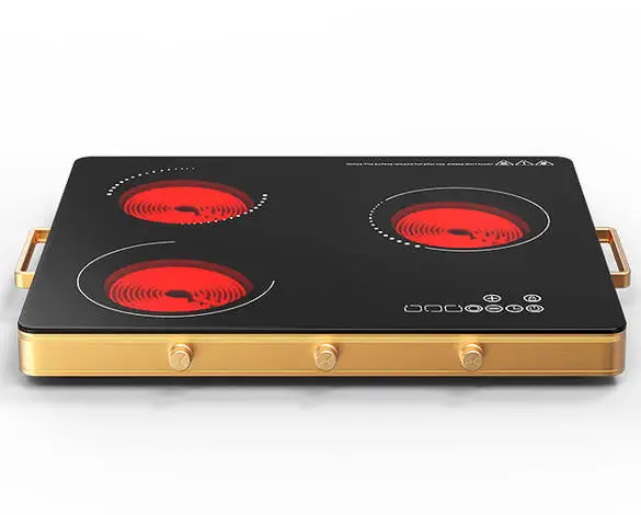 Top Two and Ceramic Electric Cooktop 3 Burner Induction Cooker