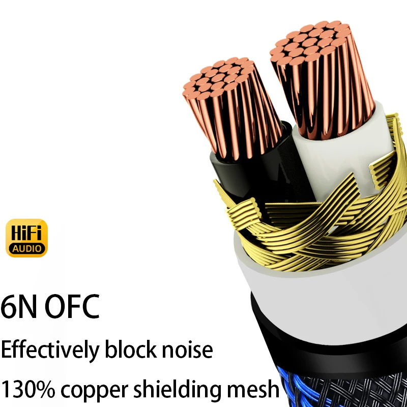 Cavo audio ATAUDIO Hifi RCA Cavo audio da maschio a maschio 6N OFC HIFI 2RCA di alta qualità