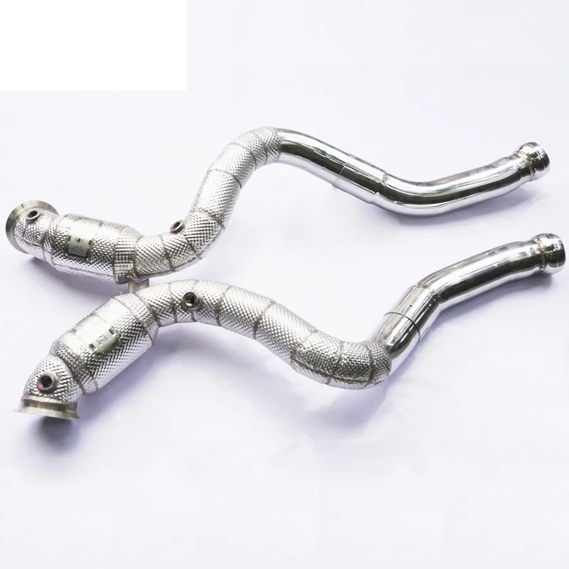 Head Section High flow Pipes Exhaust Pipes branch downpipe Exhaust Pipe with catalyst For Benz C63 W205 4.0T 2014 