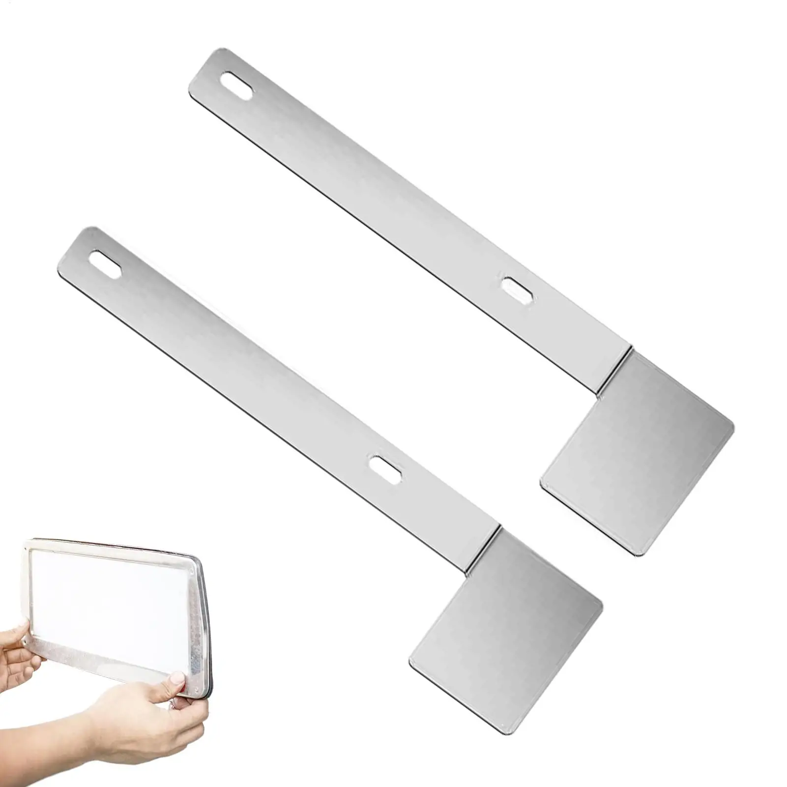 

License Sticker Mount Bracket 2 Pieces Anti-Rust Shock-Absorbing Car Accessories Vertical License Sticker Bracket Mount For Car