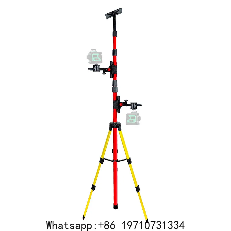 Adjustable Laser Level Support Rod Telescopic Level Tripod Stand 4M Horizontal Lifting Rod Engineering Surveying Instrument Part