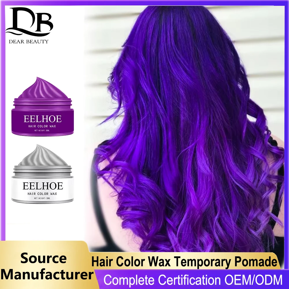 Hair Color Wax Temporary Pomade 30ml One-time Easy Dyeing Natural Long-lasting Disposable Quick Hair Dye Beauty Festival Make Up